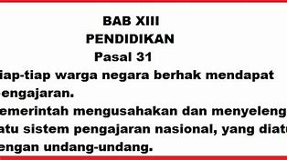 Pasal 31 Ayat 3 Uud Nri Tahun 1945